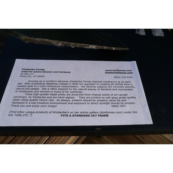 Framed Happy Art Print By Vermont Artist Kimberlee Forney "Around The Campfire - Picture 5 of 9